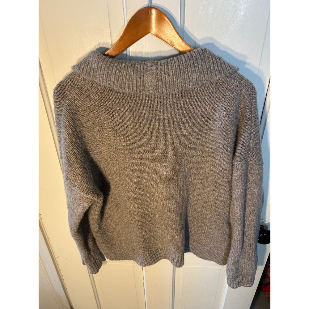 Madewell Dalny Notch-Collar Cardigan Sweater Marled Pansy Small - Picture 4 of 6